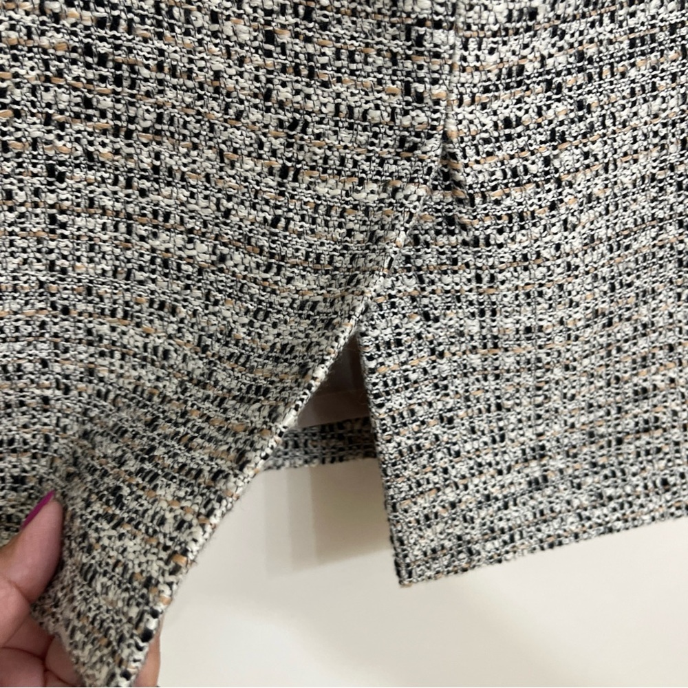 Ann Taylor Black White Pencil Skirt Sz 12 Business Casual, Classic - Picture 6 of 11